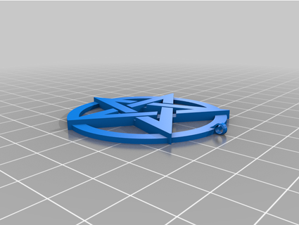 pentagrama colgante pendiente err9r 3d print model - Mito3D
