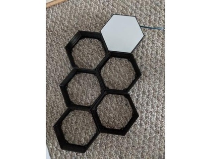 hexagonal nanohoja Puntos calientes ez colgar aliceinchainsaw 3d print model - Mito3D