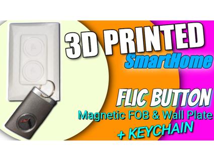 flic 2 intelligent bouton magnétique gousset mur monter + porte clés toddsworld 3d print model - Mito3D