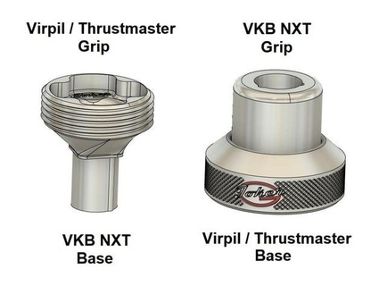 vkb nxt virpil thrustmaster adaptor joker g 3d print model - Mito3D