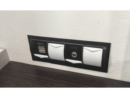 modular usb socket wall romas654 3d print model - Mito3D