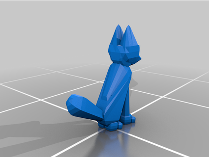 low poly fox fightswithfish 3d print model - Mito3D