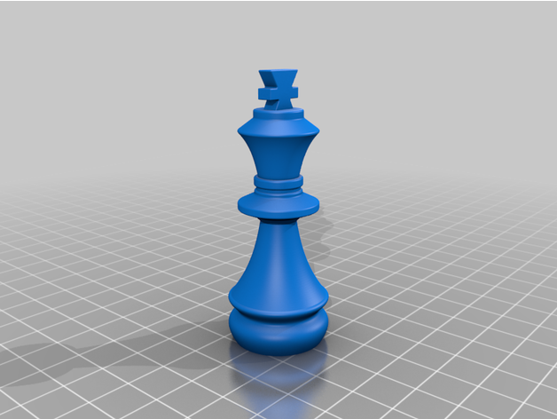 pi ce roi pour jeux d' chec gregland 3D print model - Mito3D