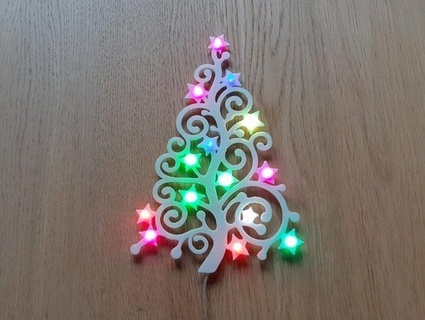 led christmas tree funforjules 3d print model - Mito3D