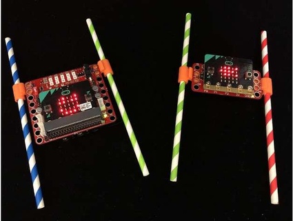 strawbee attachment lectrify micro bit boards zombiecat 3d print model - Mito3D