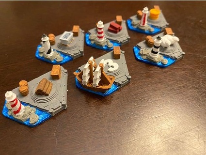 Catan 20 Liman deniz feneri üst yeniden tasarlamak v3 kıkırdayan takım 3d print model - Mito3D