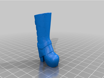 barbie heeled glam boots recessed standard filament marion 3d 3d print model - Mito3D