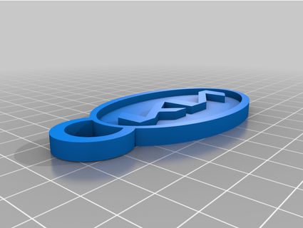 kia logotipo chave anel albichon 3d print model - Mito3D