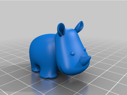 mini rinoceronte papado 3d print model - Mito3D