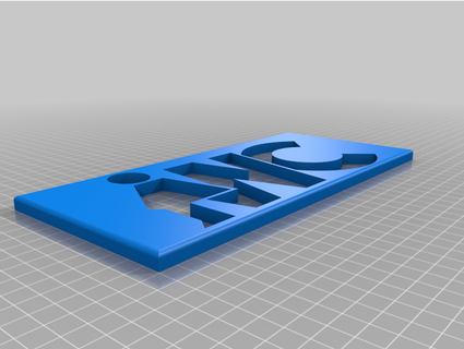 wc door plate elvanos 3d print model - Mito3D