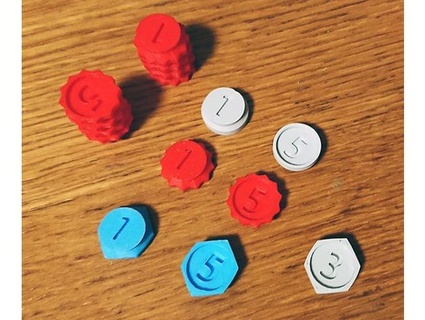 stackable two-sided value tokens vikingfabian 3d print model - Mito3D