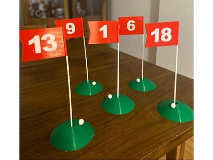 golf verde stendardo centro tavolo gooseanito 3d print model - Mito3D