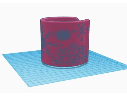 floco neve invólucro papel cortador madeira lei 3d print model - Mito3D