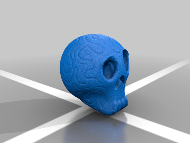 orné crâne Jerdavis 3D print model - Mito3D