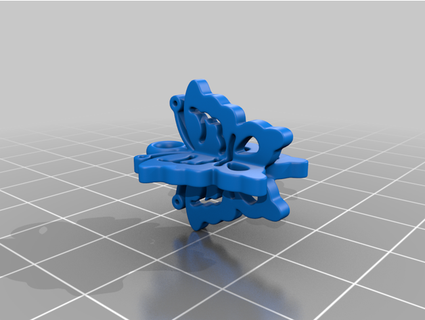 butterfly 3d pendant pcn3dprinting 3d print model - Mito3D