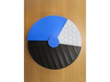 tactile pie chart remix svrc 3d print model - Mito3D