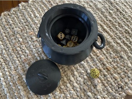 cauldron dice cup narnaa 3d print model - Mito3D