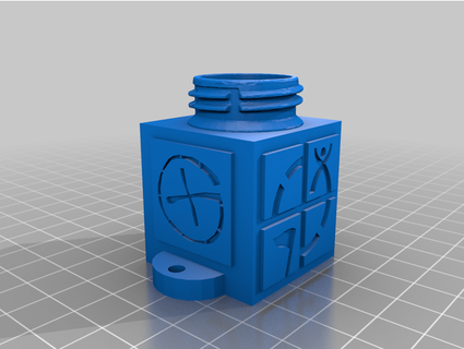 impermeabile cubo geocache geoprun 3d print model - Mito3D