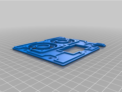Wanhao i3 Backplate Dual 50mm Fans m3 non countersunk Löcher Mistkerl 3d print model - Mito3D