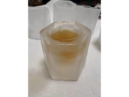 funcional hielo Disparo vaso molde medio hexágono 999henry 3d print model - Mito3D