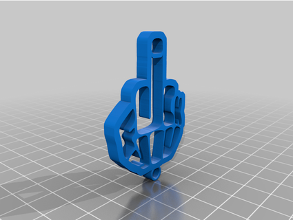 keychain middle finger louloucmoi 3d print model - Mito3D