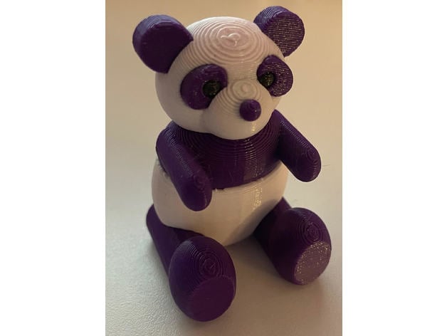 multi color Panda aerophil 3D print model - Mito3D