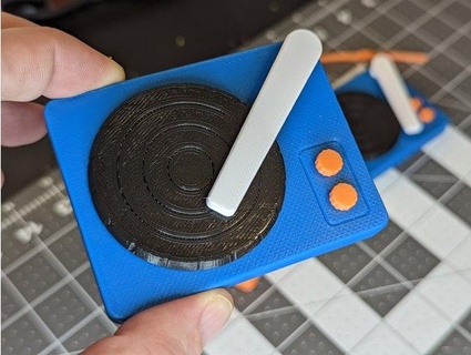 dj Drehscheibe Aufzeichnung Spieler mechanisch Spielzeug kriswillcode 3d print model - Mito3D