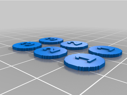 3d slash token 1-3 wsantosrecife 3d print model - Mito3D