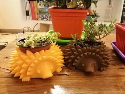 hedgehog planter feet thenit 3d print model - Mito3D