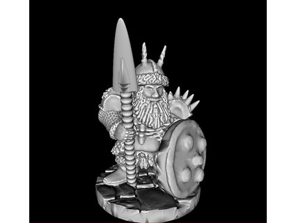 dwarf hero buckler spear ellie valkyrie 3d print model - Mito3D