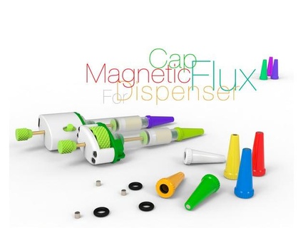 flusso dispenser magnetico cap perinski 3d print model - Mito3D