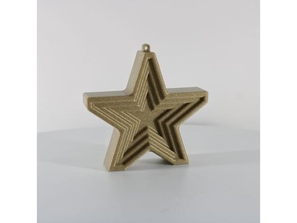 sustractivo estrella árbol ornamento Navidad decoración slimprint 3d print model - Mito3D