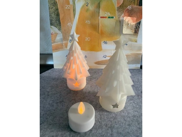 Navidad árbol decoración LED vela cubierta carcasa funda ligero Locke 3D print model - Mito3D