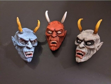 minyatür 3d basılı Krampus maske yaratıklar tema 3d print model - Mito3D