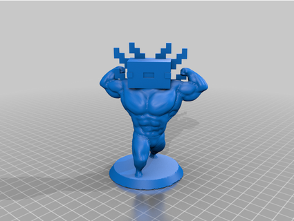 buff minecraft axolotl starlight3d 3d print model - Mito3D