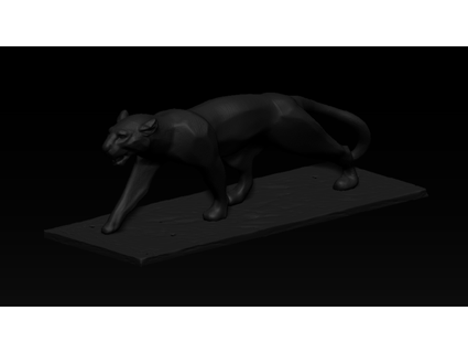 Löwin Papier Gewicht dunkler Romeo 3d print model - Mito3D