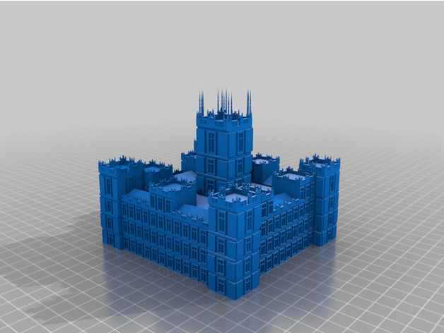 downton abbazia highclere castello techcree 3D print model - Mito3D