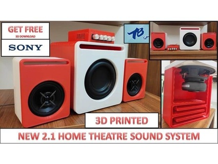 home theatre sound system - bluetooth speaker sony tangband subwoofer 21 diy 3d printed 200w rms best performance machan 3d print model - Mito3D