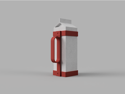 milk carton handle crazyrooster 3d print model - Mito3D