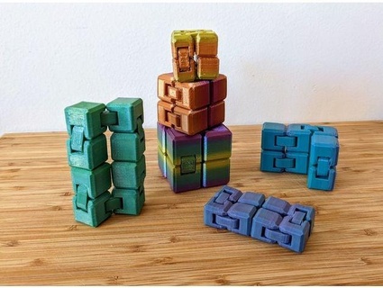 robusto infinito cubo hombre olas 3d print model - Mito3D