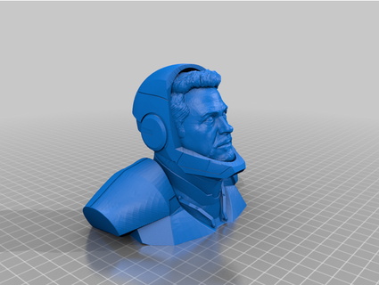tony stark iron man bust dihjocker 3d print model - Mito3D