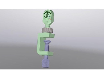bureau serrer Balle mixte microscope monter peadamsca 3d print model - Mito3D