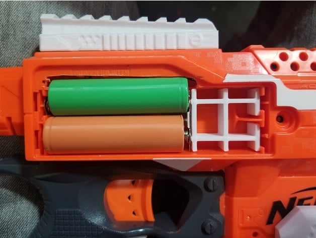 nerf Stryfe 18650 bateria conversão gnomo eterno 3D print model - Mito3D