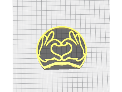 mickey ears heart - magnet base manitou1920 3d print model - Mito3D