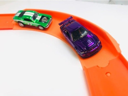 90 degree turn hotwheels tracks playrobotics 3d print model - Mito3D