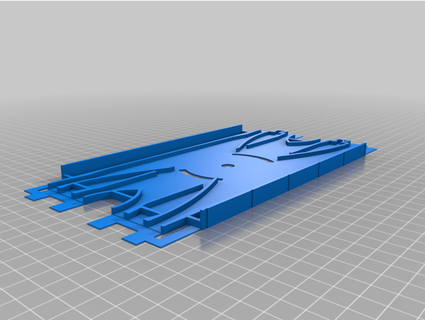 ultrapassar tesouras cruzando trilho plarail use 3d print model - Mito3D