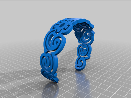 vine pattern bracelet pcn3dprinting 3d print model - Mito3D