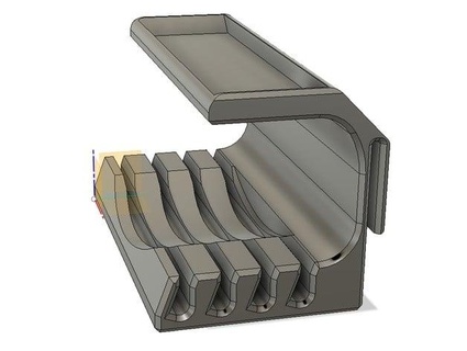 ruler rack mount ikea pegborad tray shockybugs 3d print model - Mito3D