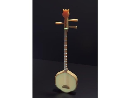 chun kam long necked alaúde banjo licheong 3d print model - Mito3D