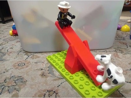 Lego Duplo uyumlu see saw jonnygr 3d print model - Mito3D
